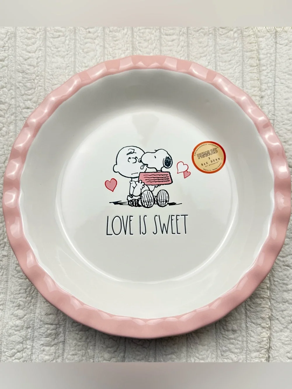 Rae Dunn Peanuts Snoopy Pie Plate